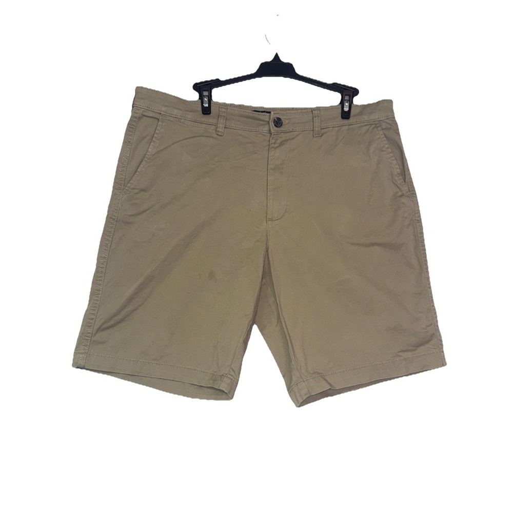 George Shorts Mens 36 Brown Chino Flat‎ Front Golf Shorts